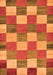 Machine Washable Checkered Orange Modern Area Rugs, wshabs80org