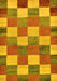 Checkered Yellow Modern Rug, abs80yw