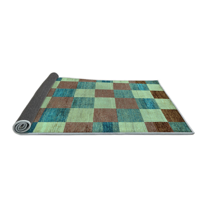 Sideview of Checkered Light Blue Modern Rug, abs80lblu