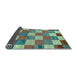 Sideview of Checkered Light Blue Modern Rug, abs80lblu