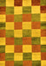 Machine Washable Checkered Yellow Modern Rug, wshabs80yw