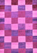 Machine Washable Checkered Purple Modern Area Rugs, wshabs80pur