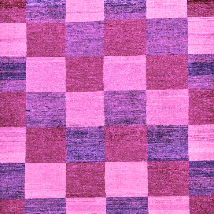 Machine Washable Checkered Purple Modern Area Rugs, wshabs80pur