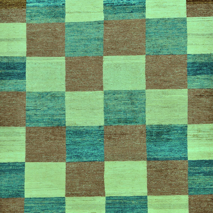 Checkered Turquoise Modern Rug, abs80turq