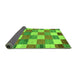 Sideview of Checkered Green Modern Rug, abs80grn