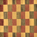 Square Checkered Brown Modern Rug, abs80brn