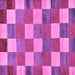 Square Checkered Purple Modern Rug, abs80pur