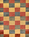 Abstract Gold Checkered Rug, abs80