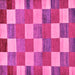 Square Checkered Pink Modern Rug, abs80pnk