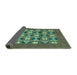 Sideview of Abstract Turquoise Modern Rug, abs810turq