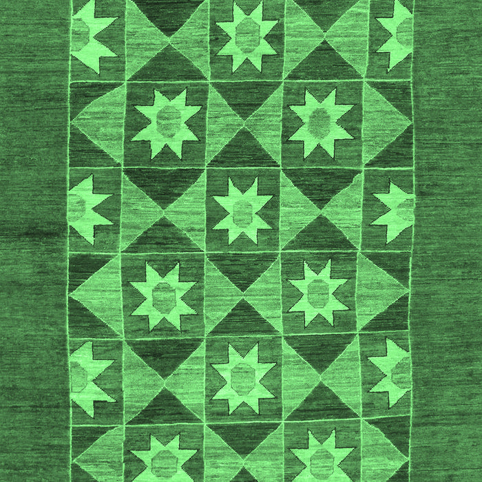 Machine Washable Abstract Emerald Green Modern Area Rugs, wshabs810emgrn
