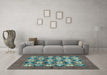 Machine Washable Abstract Light Blue Modern Rug in a Living Room, wshabs810lblu