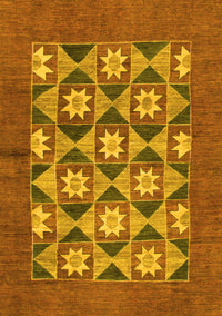 Abstract Yellow Modern Rug, abs810yw