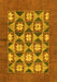 Abstract Yellow Modern Rug, abs810yw