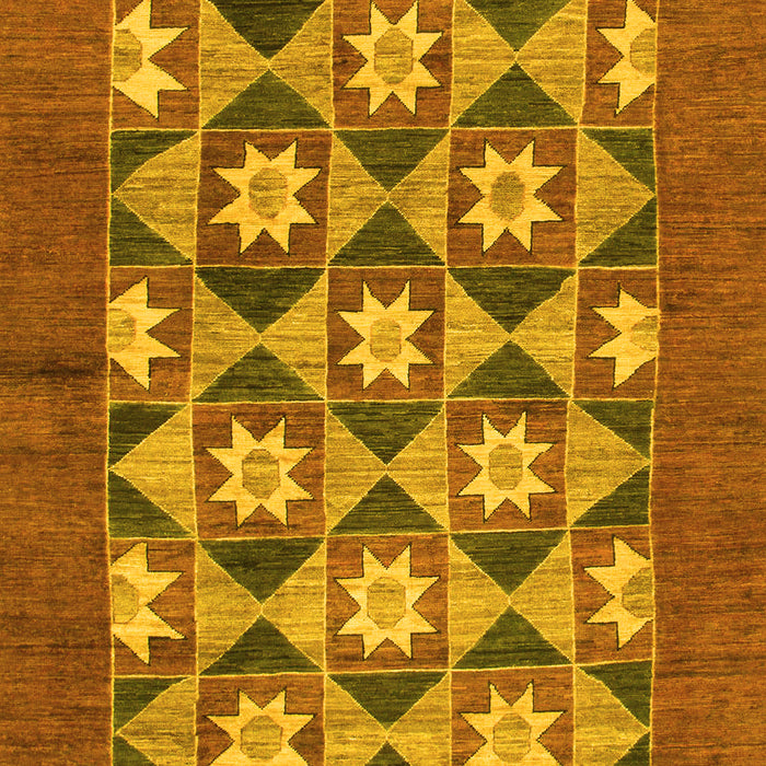 Abstract Yellow Modern Rug, abs810yw