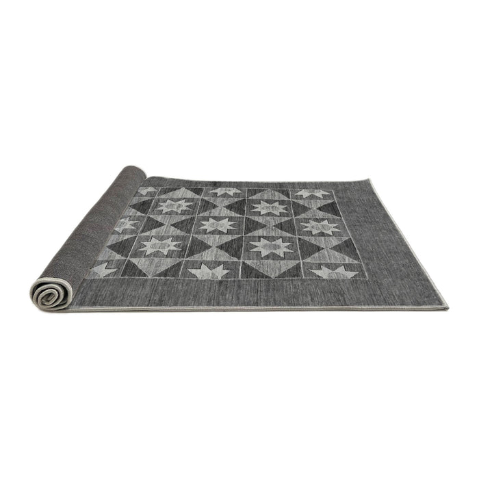 Sideview of Abstract Gray Modern Rug, abs810gry