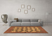 Machine Washable Abstract Brown Modern Rug in a Living Room,, wshabs810brn