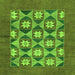 Square Abstract Green Modern Rug, abs810grn