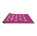 Sideview of Abstract Pink Modern Rug, abs810pnk