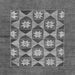 Square Machine Washable Abstract Gray Modern Rug, wshabs810gry