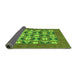 Sideview of Abstract Green Modern Rug, abs810grn