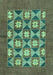 Abstract Turquoise Modern Rug, abs810turq