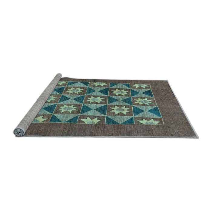 Sideview of Machine Washable Abstract Light Blue Modern Rug, wshabs810lblu