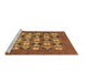 Sideview of Machine Washable Abstract Brown Modern Rug, wshabs810brn