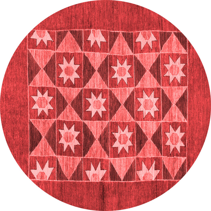 Machine Washable Abstract Red Modern Rug, wshabs810red