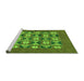 Sideview of Machine Washable Abstract Green Modern Area Rugs, wshabs810grn