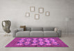 Machine Washable Abstract Purple Modern Area Rugs in a Living Room, wshabs810pur