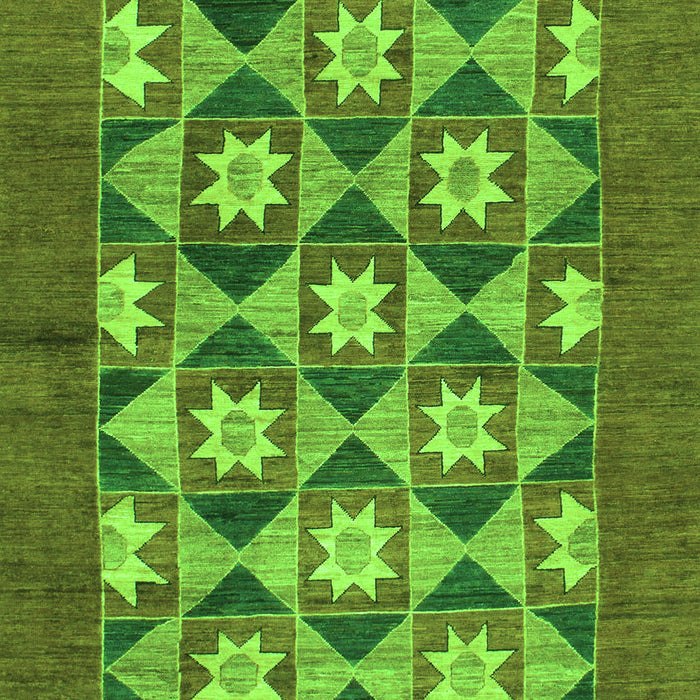 Machine Washable Abstract Green Modern Area Rugs, wshabs810grn