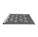 Sideview of Machine Washable Abstract Gray Modern Rug, wshabs810gry