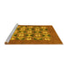 Sideview of Machine Washable Abstract Yellow Modern Rug, wshabs810yw