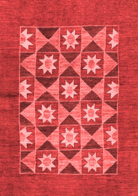 Abstract Red Modern Rug, abs810red