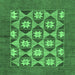 Square Abstract Emerald Green Modern Rug, abs810emgrn