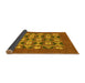 Sideview of Abstract Yellow Modern Rug, abs810yw