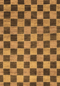 Checkered Brown Modern Rug, abs811brn