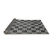 Sideview of Checkered Gray Modern Rug, abs811gry