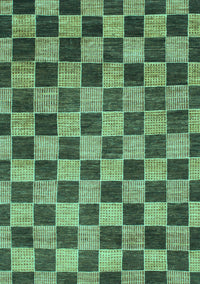 Checkered Turquoise Modern Rug, abs811turq