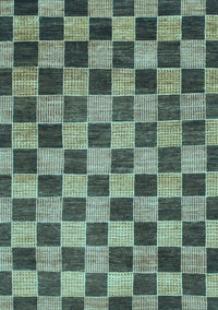 Checkered Light Blue Modern Rug, abs811lblu