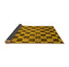 Sideview of Checkered Yellow Modern Rug, abs811yw