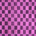 Square Machine Washable Checkered Purple Modern Area Rugs, wshabs811pur