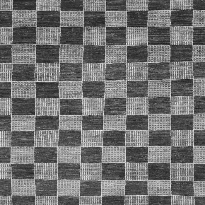 Square Machine Washable Checkered Gray Modern Rug, wshabs811gry