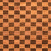 Square Checkered Orange Modern Rug, abs811org