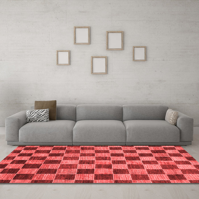 Modern Red Washable Rugs
