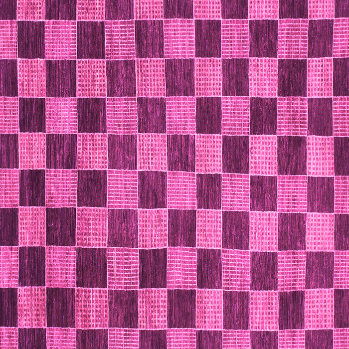 Square Machine Washable Checkered Pink Modern Rug, wshabs811pnk