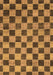 Machine Washable Checkered Brown Modern Rug, wshabs811brn