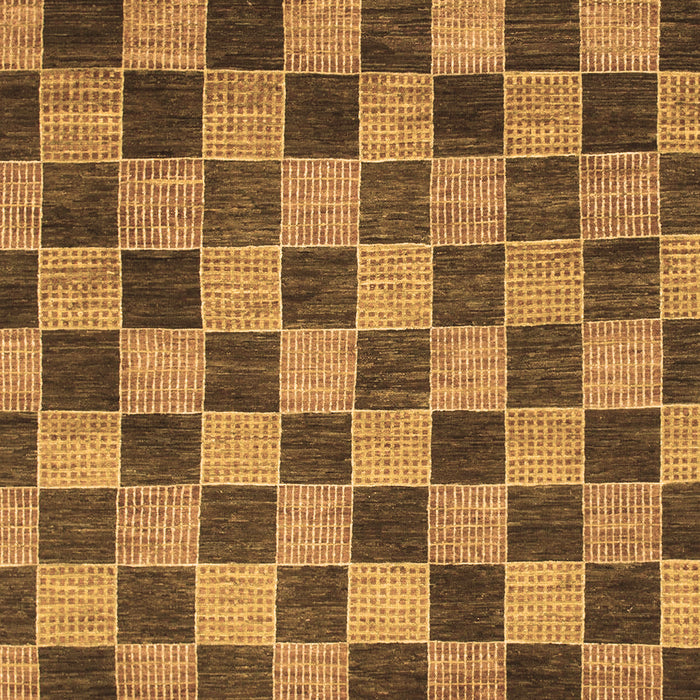 Machine Washable Checkered Brown Modern Rug, wshabs811brn