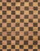 Abstract Orange Checkered Rug, abs811